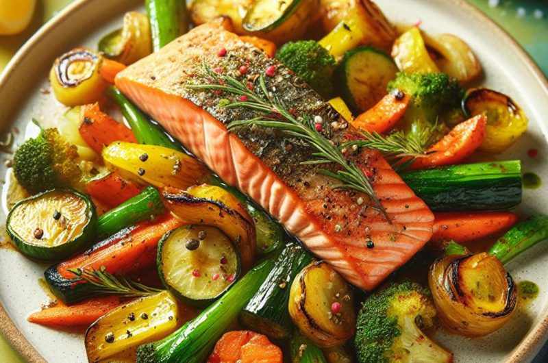 Savory Baked Salmon & Roasted Veggies: A Flavorful Feast!